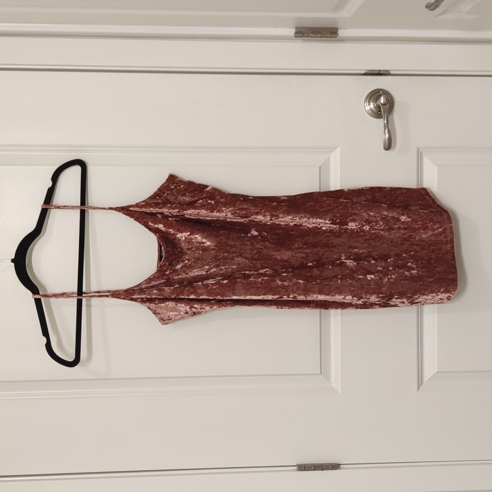 Velvet slip dress
